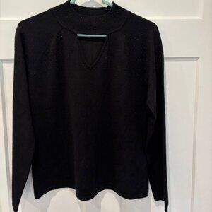 Black sequin holiday sweater